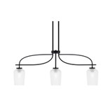 Cavella 3 Light Textured Glass Island Pendant 37 Inch Length by Toltec - 3936-MB-4250