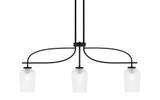 Cavella 3 Light Textured Glass Island Pendant 37 Inch Length by Toltec - 3936-MB-4250