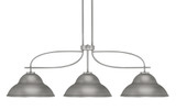 Cavella 3 Light Metal Shade Medium Island Pendant 44 Inch Length by Toltec - 3936-428