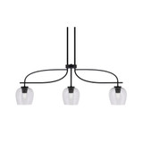Cavella 3 Light Steel Small Island Pendant 38 Inch Length by Toltec - 3936-MB-4810