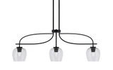 Cavella 3 Light Steel Small Island Pendant 38 Inch Length by Toltec - 3936-MB-4810