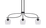 Cavella 3 Light Steel Small Island Pendant 38 Inch Length by Toltec - 3936-MB-4810