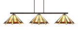 Atlas 3 Light Large Island Pendant 52.5 Inch Length by Toltec - 4523-DG-934