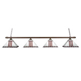 Square 4 Light Medium Island Pendant by Toltec - 404-BRZ-958
