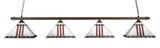 Square 4 Light Medium Island Pendant by Toltec - 404-BRZ-958