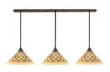 Any 3 Light Large Linear Pendant 59 Inch Length by Toltec - 48-16-95-59