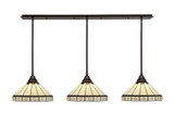 Any 3 Light Linear Pendant 59 Inch Length by Toltec - 48-15-95-59
