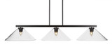 Atlas 3 Light Oversized Island Pendant 51.5 Inch Wide by Toltec - 4523-DG-308