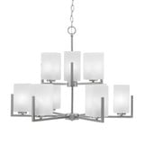 Atlas 9 Light Chandelier 21.5 Inch Tall and 28 Inch Wide by Toltec - 4509-NAB-541