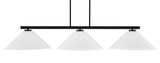 Atlas 3 Light Steel Large Island Pendant 52.5 Inch Length by Toltec - 4523-MB-2161