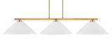 Atlas 3 Light Large Kitchen Bar Pendant 52.5 Inch Length by Toltec - 4523-16-525-825