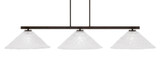 Atlas 3 Light Steel Large Island Pendant 51.5 Inch Length by Toltec - 4523-MB-411