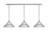 3 Light Stem Hung Linear Pendalier 9.5 x 56 Inch by Toltec 48-BN-429-BN - 48-BN-429-BN
