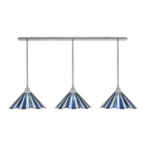 3 Light Stem Hung Linear Pendalier 9.75 x 56.5 Inch by Toltec 48-BN-932