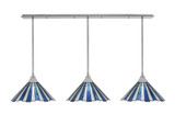 3 Light Stem Hung Linear Pendalier 9.75 x 56.5 Inch by Toltec 48-BN-932 - 48-BN-932