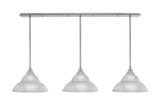3 Light Stem Hung Linear Pendalier 8.75 x 52.25 Inch by Toltec 48-BN-428-BN - 48-BN-428-BN