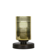 Luna 1 Light Accent Table Lamp 8 x 5.5 Inches by Toltec  - 51-DG-6400