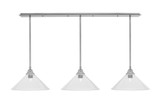 3 Light Stem Hung Linear Pendalier 9 x 56 Inch Length by Toltec 48-BN-308 - 48-BN-308