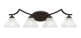 Zilo 4 Light Vanity Light 32.75 Inch Tall by Toltec - 554--3275-3275