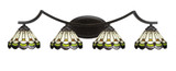 Zilo 4 Light Steel Vanity Light 33 Inch Length by Toltec - 554-33-85-9