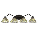 Zilo 4 Light Vanity Light 33 Inch Length by Toltec - 554-33-85-875