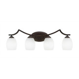 Zilo 4 Light Vanity Light 9.5 Inch Tall by Toltec - 554--95-305
