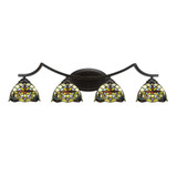 Zilo 4 Light Vanity Light 32.5 Inch Length by Toltec - 554-325-85-85
