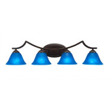 Zilo 4 Light Steel Vanity Light 32.5 Inch Length by Toltec - 554--775-325