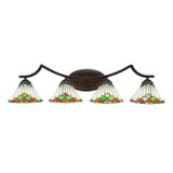 Zilo 4 Light Steel Vanity Light 33.25 Inch Length by Toltec - 554--775-3325