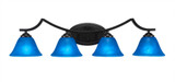 Zilo 4 Light Steel Vanity Light 32.5 Inch Length by Toltec - 554--775-325