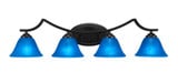 Zilo 4 Light Steel Vanity Light 32.5 Inch Length by Toltec - 554--775-325