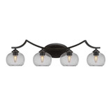 Zilo 4 Steel Light Vanity Light 32.75 Inch Length by Toltec - 554-3275-875-85