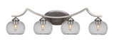 Zilo 4 Steel Light Vanity Light 32.75 Inch Length by Toltec - 554-3275-875-85