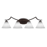 Zilo 4 Light Matrix Glass Vanity Light 32.75 Inch Length by Toltec - 554-3275-9-85