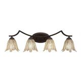 Zilo 4 Light Vanity Light 8 Inch Tall by Toltec - 554--8-3275