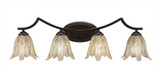 Zilo 4 Light Vanity Light 8 Inch Tall by Toltec - 554--8-3275