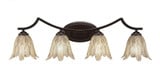 Zilo 4 Light Vanity Light 8 Inch Tall by Toltec - 554--8-3275