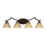 Zilo 4 Light Bath Bar Vanity Light 32.75 Inch Length by Toltec - 554--825-3275