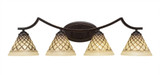 Zilo 4 Light Bath Bar Vanity Light 32.75 Inch Length by Toltec - 554--825-3275