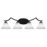 Zilo 4 Light Matrix Glass Vanity Light 32.75 Inch Length by Toltec - 554-3275-9-85