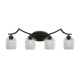 Zilo 4 Light Vanity Light 32 Inch Length by Toltec - 554-32-1025-8