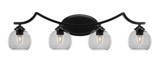 Zilo 4 Light Steel Vanity Light 31.75 Inch Length by Toltec - 554-3175-925-8