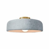 Radiance 1 Light Medium Spire Concrete Semi Flush Mount by Justice Design - CER-6343-CONC