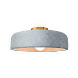 Radiance 1 Light Medium Spire Concrete Semi Flush Mount by Justice Design - CER-6343-CONC