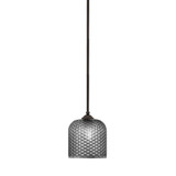 Zilo 1 Light Stem Hung Small Pendant 8.5 Inch Tall by Toltec - 560-MB-4912