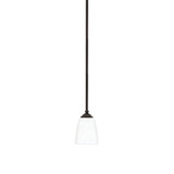 Zilo 1 Light Stem Hung Mini Pendant 6.5 Inch Tall by Toltec - 560-MB-460