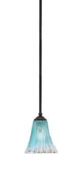 Zilo 1 Light Stem Hung Mini Pendant 5.5 Inch Wide by Toltec - 560-MB-725