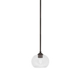 Zilo 1 Light Steel Stem Hung Small Pendant 6.5 Inch Tall by Toltec - 560-MB-202