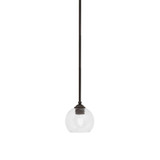Zilo 1 Light Stem Hung Mini Pendant 6.25 Inch Tall by Toltec - 560-MB-4100