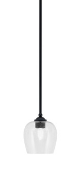 Zilo 1 Light Steel Stem Hung Small Pendant 7.25 Inch Tall by Toltec - 560-MB-4810